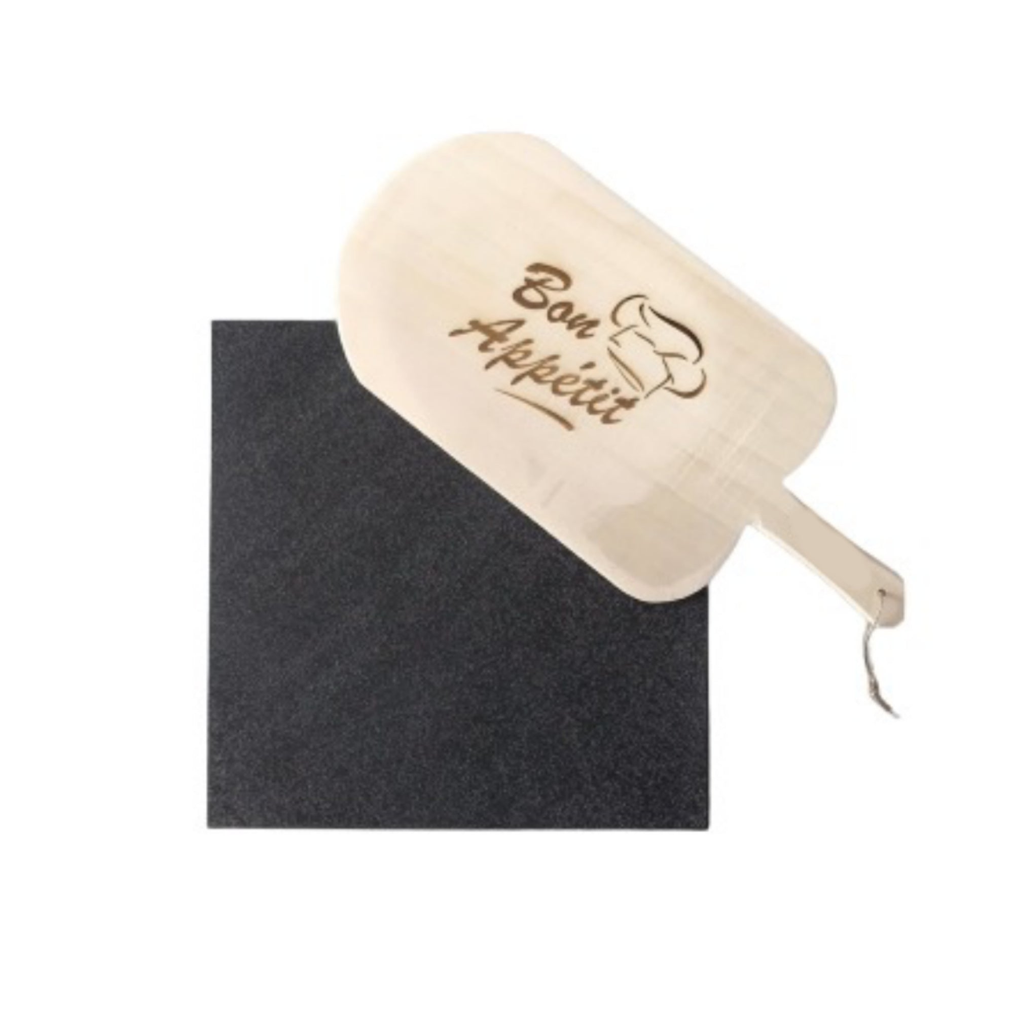 Pizza Baking Stone with Wooden Peel – Multi-Purpose Lava Stone for Oven & BBQ