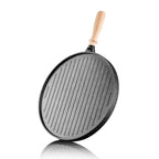 35cm Double-Sided Granite Griddle Pan | Non-Stick, Oven-Safe Grill Plate with Detachable Handle