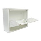 Slimline Metal Shoe Cabinet White – Modern, Space-Saving Storage Solution