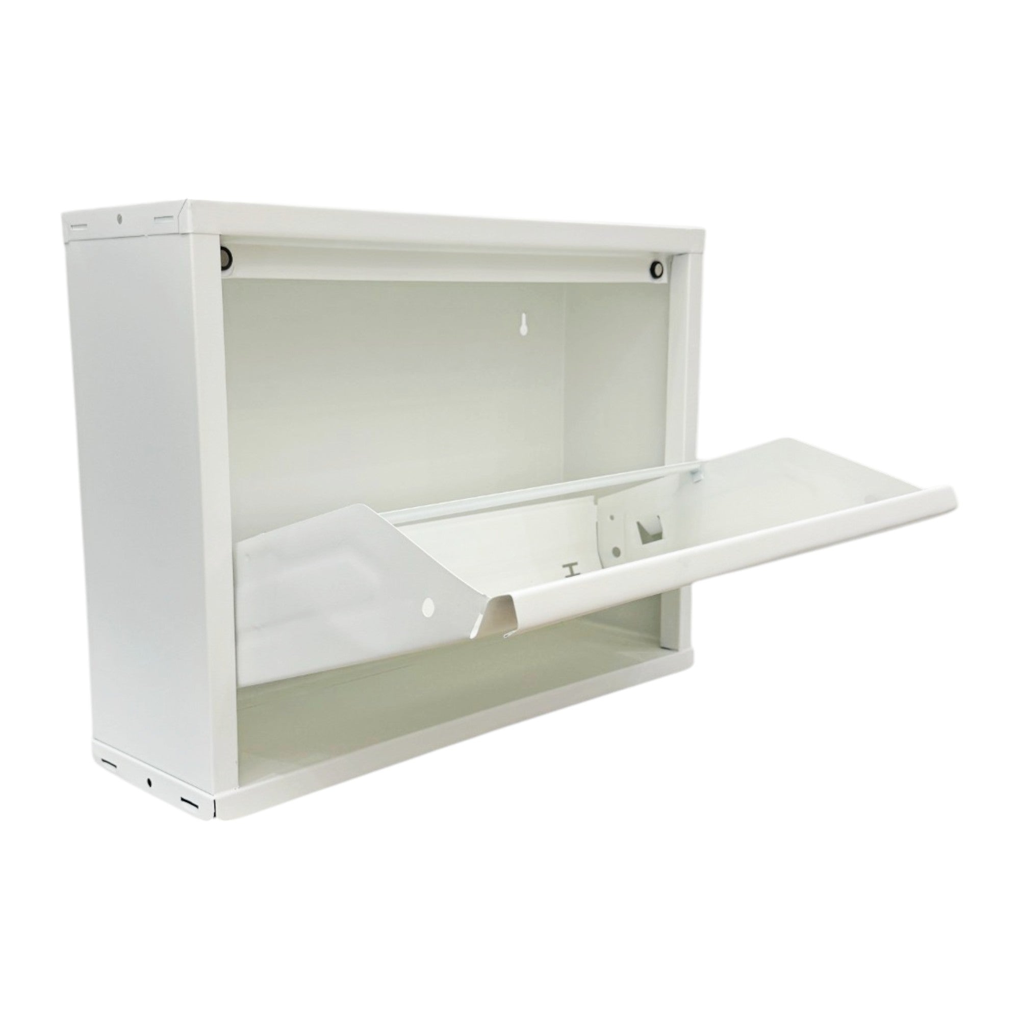 Slimline Metal Shoe Cabinet White – Modern, Space-Saving Storage Solution