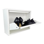 Slimline Metal Shoe Cabinet White – Modern, Space-Saving Storage Solution