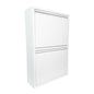 Slimline Metal Shoe Cabinet White – Modern, Space-Saving Storage Solution
